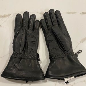 Black Leather Gloves